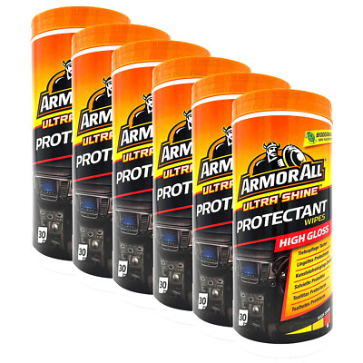 6x 30er Dose ARMOR ALL Kunststoff Reinigungstücher glänzend Tiefenpflege Pflege