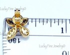 14k Solid Yellow Gold Natural Diamond Earring Stud Clover style 0.75 ct — photo 6