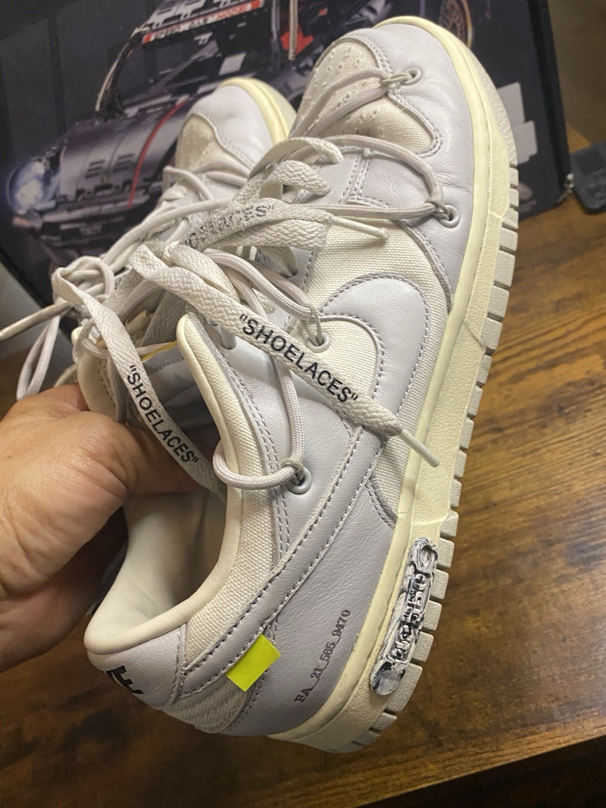 OFF WHITE X NIKE Nike Dunk Low x Off White Lotto 29 di 50 "Vela Grigio Neutro" Uomo 8 5