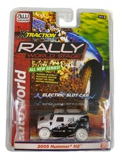 AUTO WORLD XTRACTION RALLY WORLD SC80 R3 Slot Car 2005 Hummer H2 Blue SR B CHASE