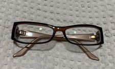 Christian Dior Women s Rectangular Full Rim Brown Plastic Eyeglass Frames