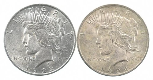1922 & 1922 & Peace Silver Dollar $1 Bullion Collection Lot *945