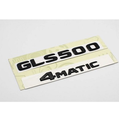 Für Mercedes Benz GLS500 4MATIC Schriftzug Embleme Aufkleber Badge Schwarz Glänz