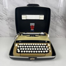 SCM VTG 1970’s 6MSE Smith- Corona Sterling Portable Manual Typewriter W/Case thumbnail