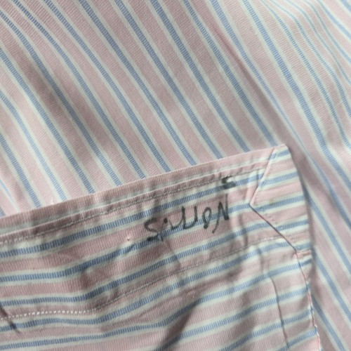 Polo Ralph Lauren Shirt Mens 15 1/2 32 Pink Blue White Stripe Estate Cotton - Picture 5 of 14