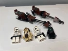 LEGO Star Wars Endor Scout Trooper 9489 & 7956 74-Z Speeder Bike Ewoks Lot Used