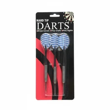 NEW 3 Steel Hard Tip Throwing Darts Set w/ Brass Barrels, Poly Shafts & Flights