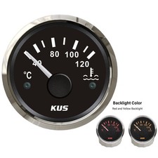 KUS Water Temperature Gauge Boat Car RV Engine Temp Meter Black 40-120 �C