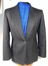 EUC Pendleton black classic single button wool blazer women's 10P, 3-button cffs
