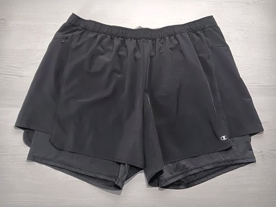 Champion Authentic Athletic Wear Lined Shorts Elastic Waist Sz 3xg 3x Black