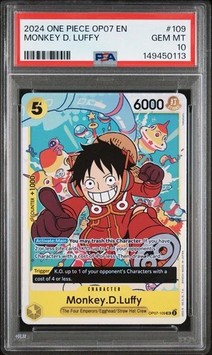 2024 ONE PIECE OP07-500 YEARS IN THE FUTURE #109 MONKEY D. LUFFY PSA 10