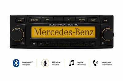 MERCEDES BECKER Indianapolis PRO Autoradio Bluetooth Navi CD W210 W140 W463 R129 - Bild 1 von 4