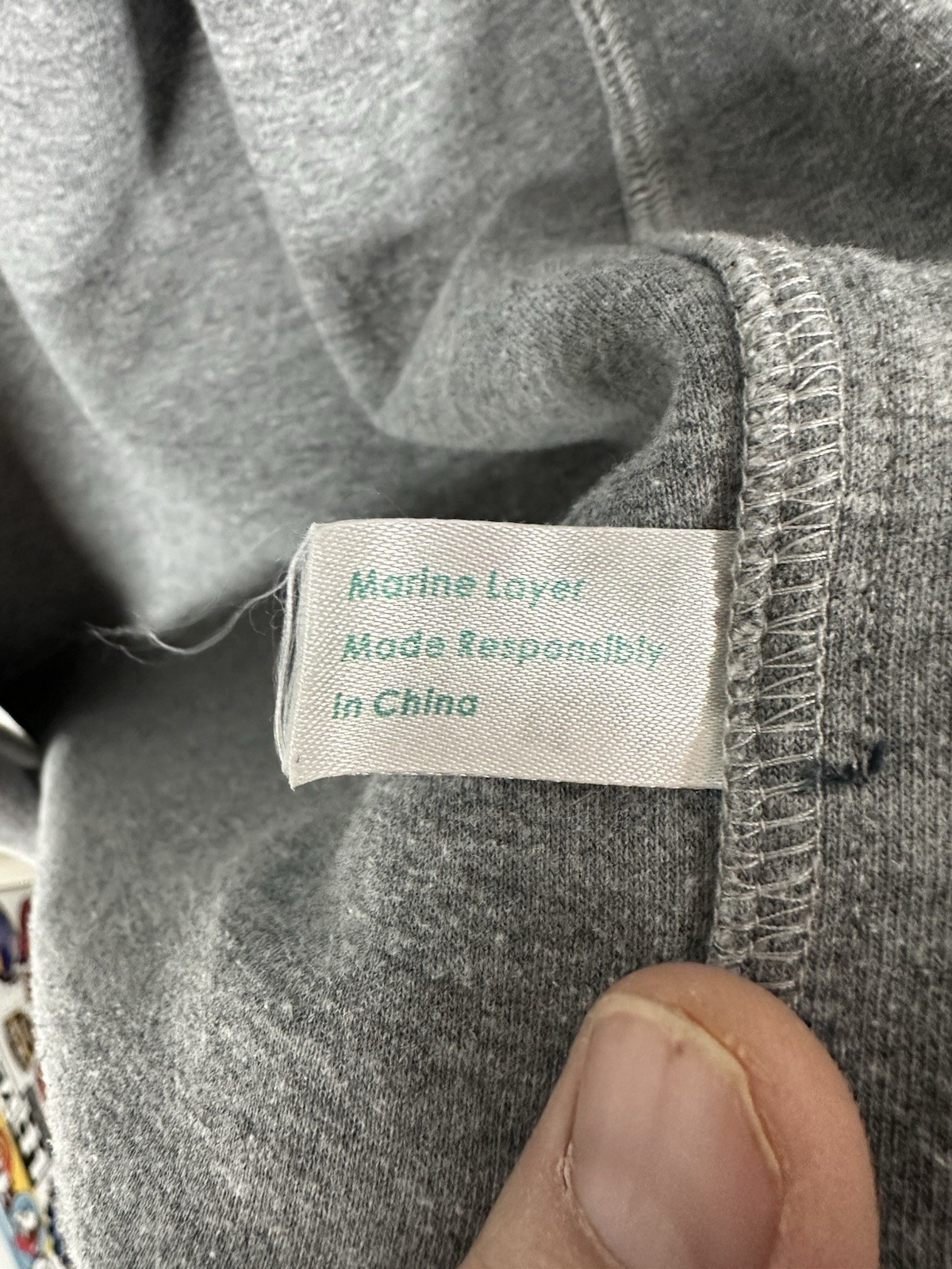 MARINE LAYER Grey Pattern Button Up Overshirt Men… - image 3