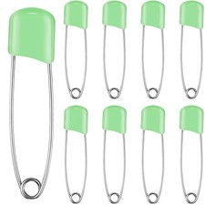 50 Pcs Safety Diaper Pins 2.2 Inch Plastic Head Cloth Nappy Pins with Locking