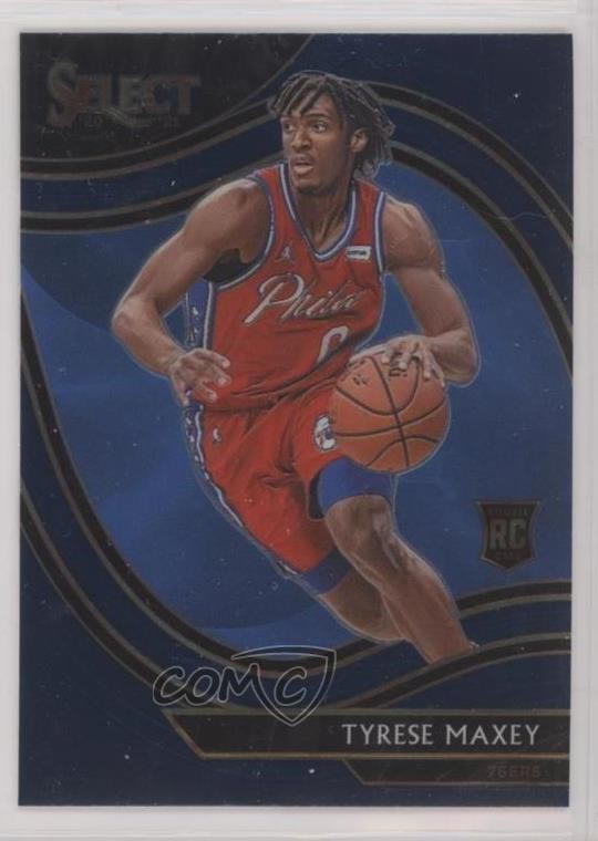 2020-21 Panini Select Courtside Retail Blue Tyrese Maxey #280 11qd