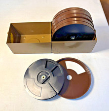 Vintage Metal 8mm Super 8 Film Reel Storage Case Box w/ Reels Canisters Chest
