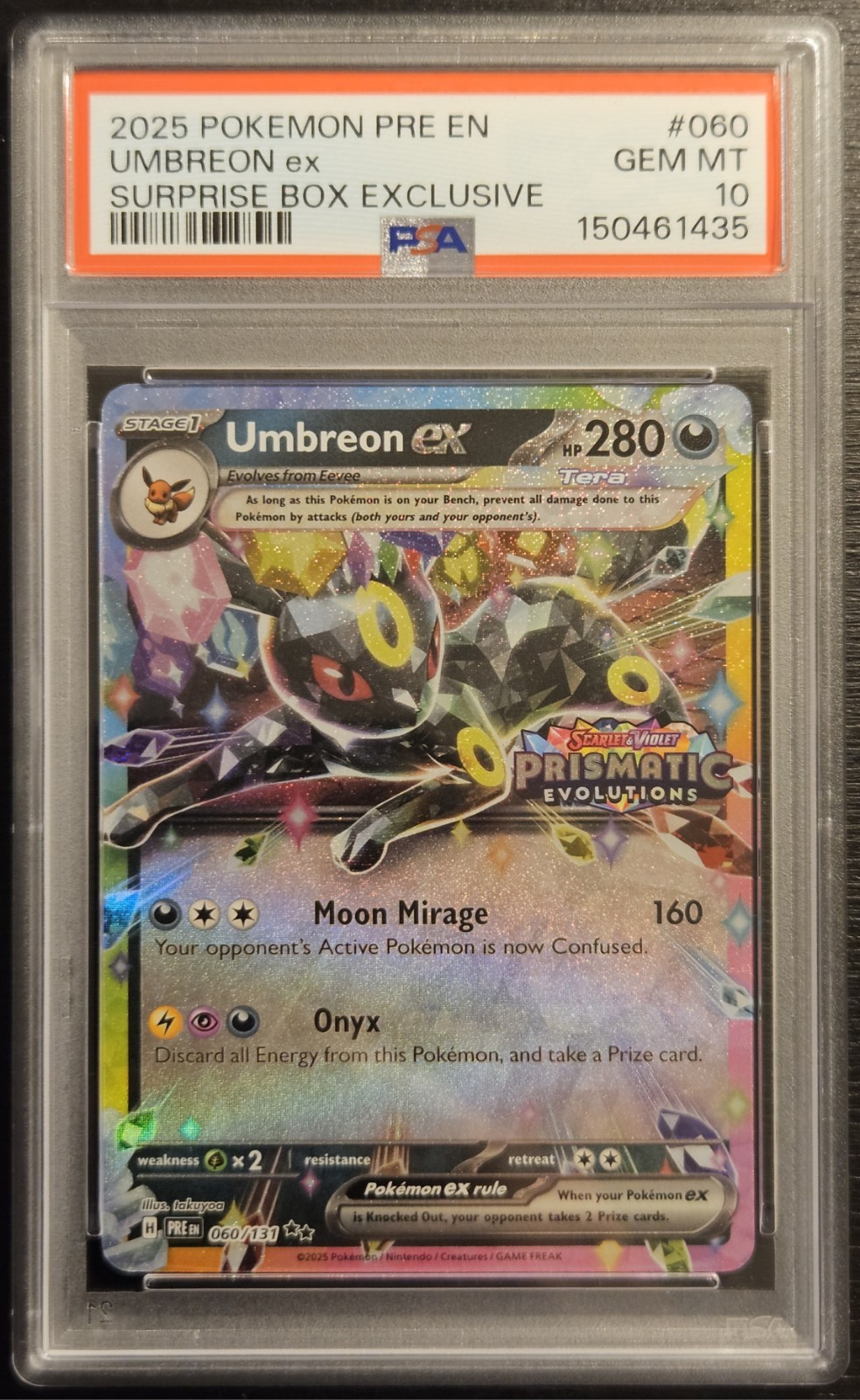 ⭐ PSA 10 Umbreon EX 060/131 ⭐ Surprise Box Exclusive STAMP