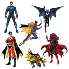 BATMAN FAMILY PACK DIE CUT VINYL 6 CT STICKER PACKS