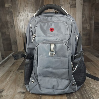 Swiss Gear Scan Smart AirFlow Mesh Backpack Gray Multi Pocket Laptop Travel Bag