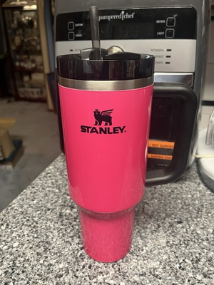 #ad Stanley Electric PINK Black Cup 40 oz 5 Cups Quencher H2.0 Stanley Tumbler $50.00