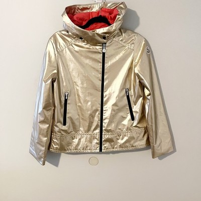 Moncler Kids BluebellMetallic Jacket Gold girls size 14