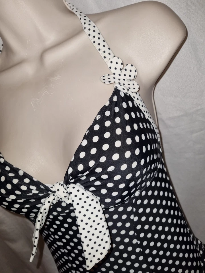 Gorgeous black white KELLY BROOKS swimming bathing costume Swimdress suit size 8 - Image 4 of 4
