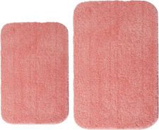2 Piece Bathroom Rugs and Mats Sets, Soft Bath Mats for Bathroom with Non-Slip B