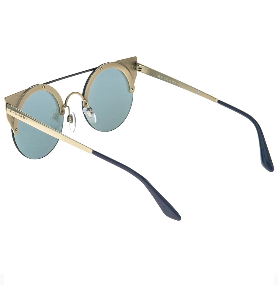 Gafas de sol BVLGARI BV6088 SERPENTEYES 6088 doradas azules espejadas redondas Serpenti Foto 3 de 4
