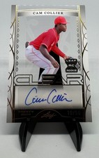 2022 Leaf Trinity Clear Gold Foil /50 Cam Collier Auto #CA-DB2 Cincinnati Reds