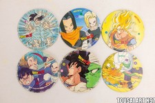 Dragon Ball Z, Menko, 6 pieces, Son Goku, Android 18, Son Gohan, Bulma