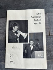 Robert F. Kennedy signed/autographed campaign booklet 1965