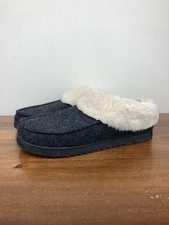 DEARFOAMS Women  s Slipper Total Comfort Gray Faux Fur Comfy Size X Large 11-12