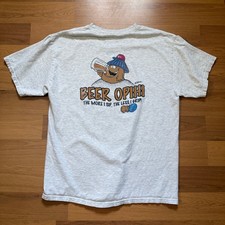 Vintage 2000's Beer Opihi Hawaii Funny Drinking Gray Drunk Tee Shirt Sz Large