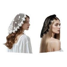 Lightweight Lace Mantilla Headpiece Headwrap Suitable For Prom And Daily Wear