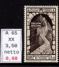 Royaume D'Italia Annexe De Fiume Courrier Aérienne Lire 3 Neuf Caoutchouc