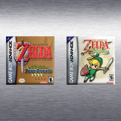 Zelda Minish Cap, Four Swords Video Game Box Art *GBA* High
