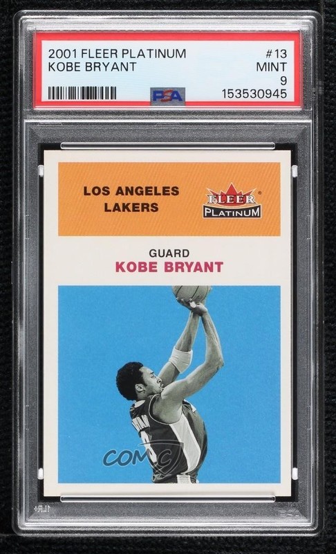 2001-02 Fleer Platinum Kobe Bryant #13 PSA 9 MINT HOF