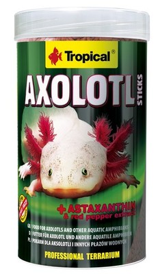 Tropical Axolotl Sticks- Fischfutter sinkend Rippenmolche Krallenfrösche 250 ml