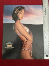Supermodel Manon Von Gerkan Swimsuit Bikini 1996 Print Pinup