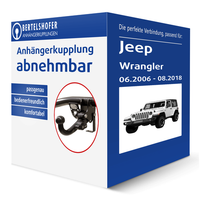 Brink AnhäNgerkupplung Abnehmbar FüR Jeep Wrangler Typ JK AHK