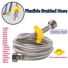 4 Flexible Geflochtene Schlauch 304 Edelstahl...