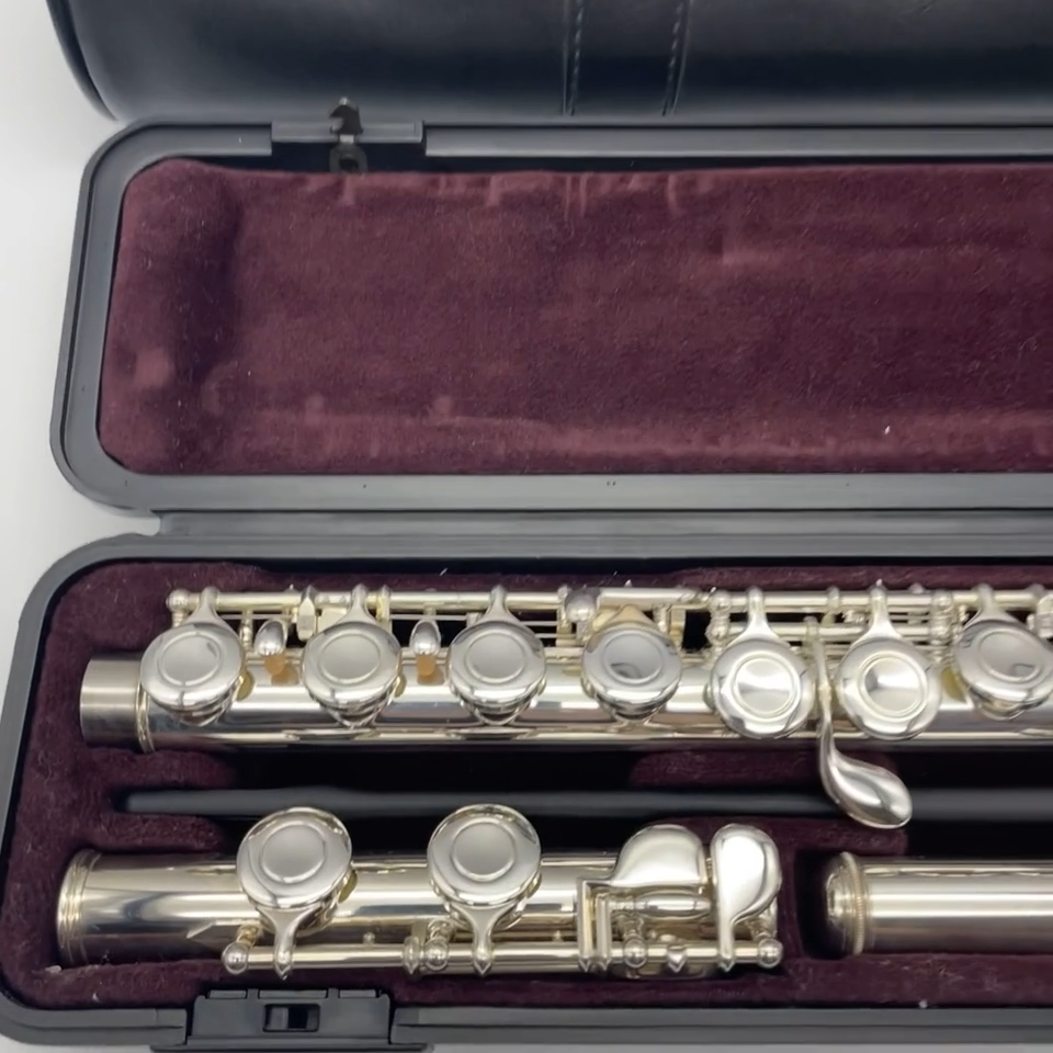 YAMAHA YFL-221 Student Flute Nickel Silver Plated with Hard Case +