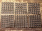 Jim Thompson fabric teal & gold coasters set of 6 kitchen bar decor GUC — photo 3
