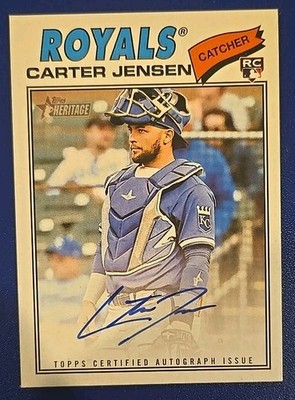 2026 Topps Heritage - Real One Autographs Carter Jensen #ROA-CJ (AU, RC) ON CARD