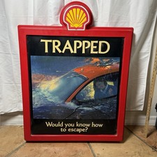 LARGE Shell Gasoline Gas Station Sign Mancave Garage Vintage Awareness Display