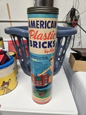 Vintage American Plastic Bricks by Elgo Play 1950s toy (Early Legos) 