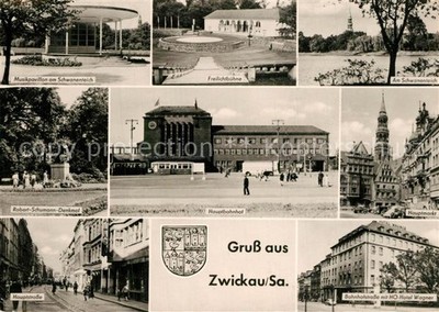 Zwickau Saxony music pavilion Swan pond open-air stage Robert Schumann Denk