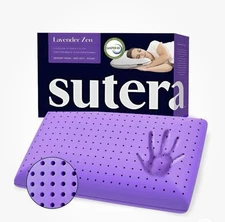 Sutera Lavender Zen, Lavender infused pillow. MEMORY FOAM• MID LOFT• PLUSH