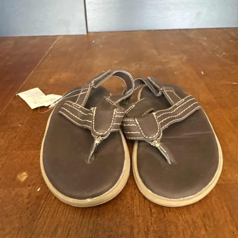 Gap Boys Brown Leather Sandal Size 9T/10T - Image 2 of 4