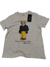 NWT Ralph Lauren Boy Grey Bear Cotton T-Shirt Sz. 5